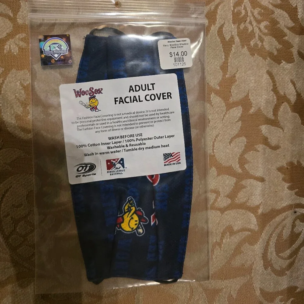 WooSOX Facemask MINOR League of Boston Red Sox Worcester Massachusetts Baseball
